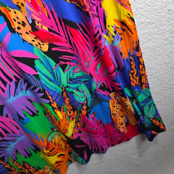 Sahara szSm Oversized Maxi dress Jungle themed Vibrant Pop colors Tropical comfy - Picture 16 of 16